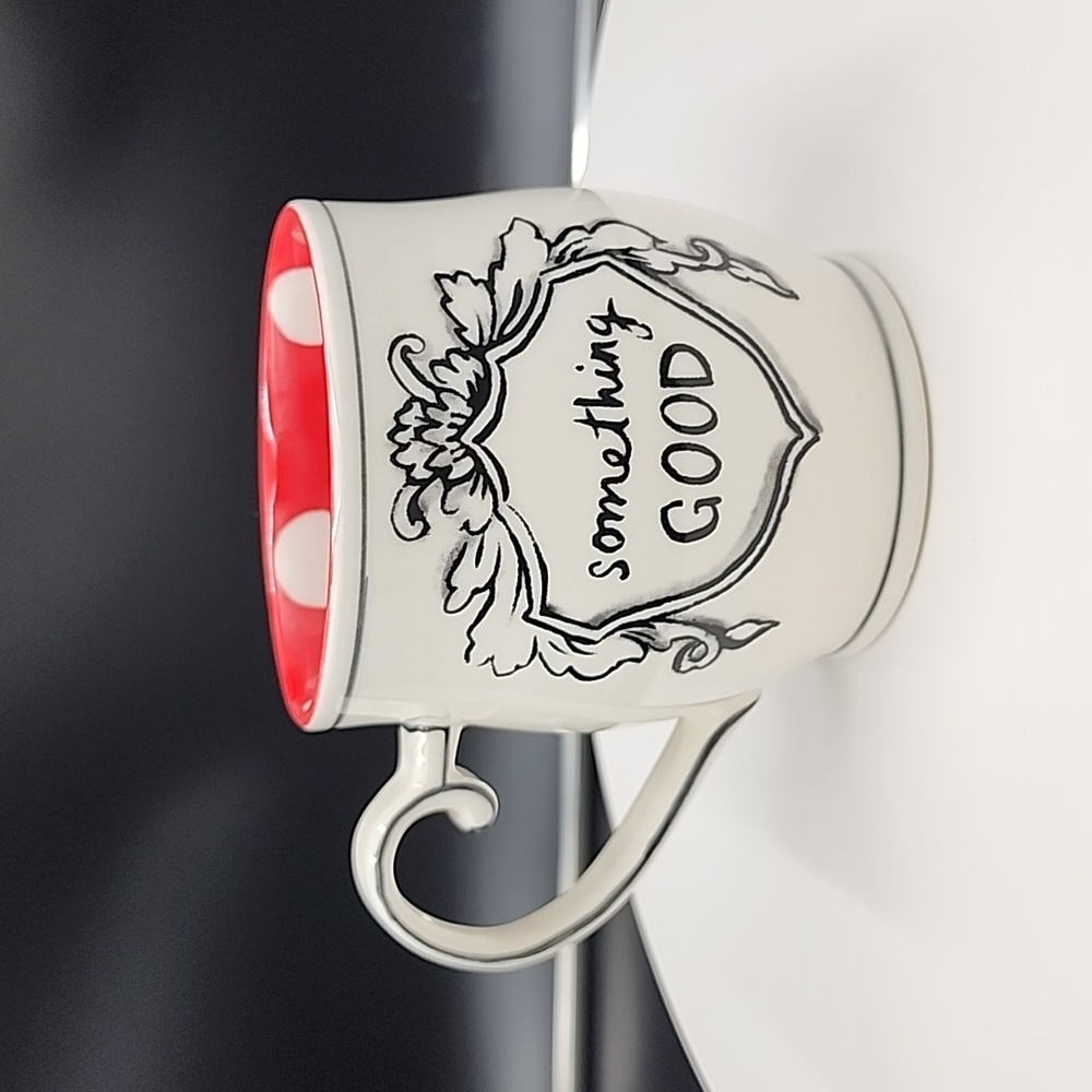 Anthropologie Molly Hatch Something Good Mug Polka Dot Coffee Tea
